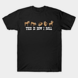 This Is How I Roll Wildlife Gift Kids Moose T-Shirt